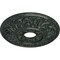 Ekena Millwork Valletta Ceiling Medallion (Canopies up to 3 1/2"), 18"OD x 3 1/2"ID x 1"P, Painted Turtle Crackle CM18VLPTC - alternate 4